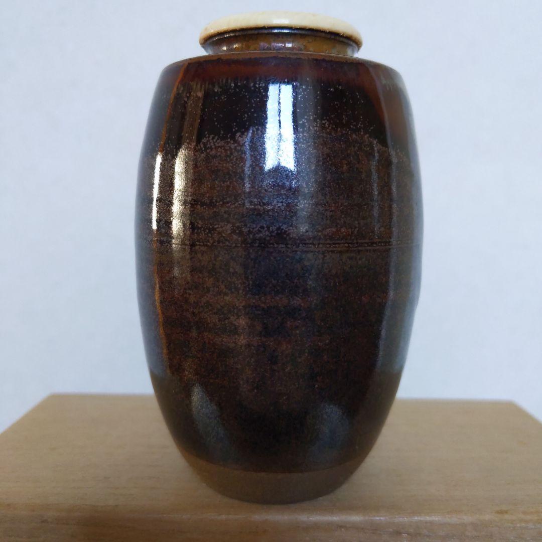 茶道具　高取焼　茶入　鬼丸雪山　作　貞家緞子　和久田丸紋　表千家　【匿名配送】