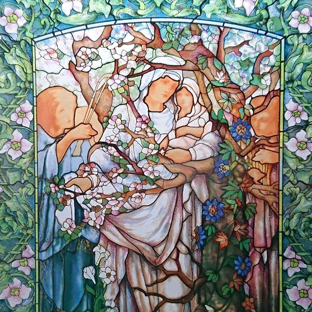 ルイスCティファニー ステンドグラスMadonna of theFlowers大