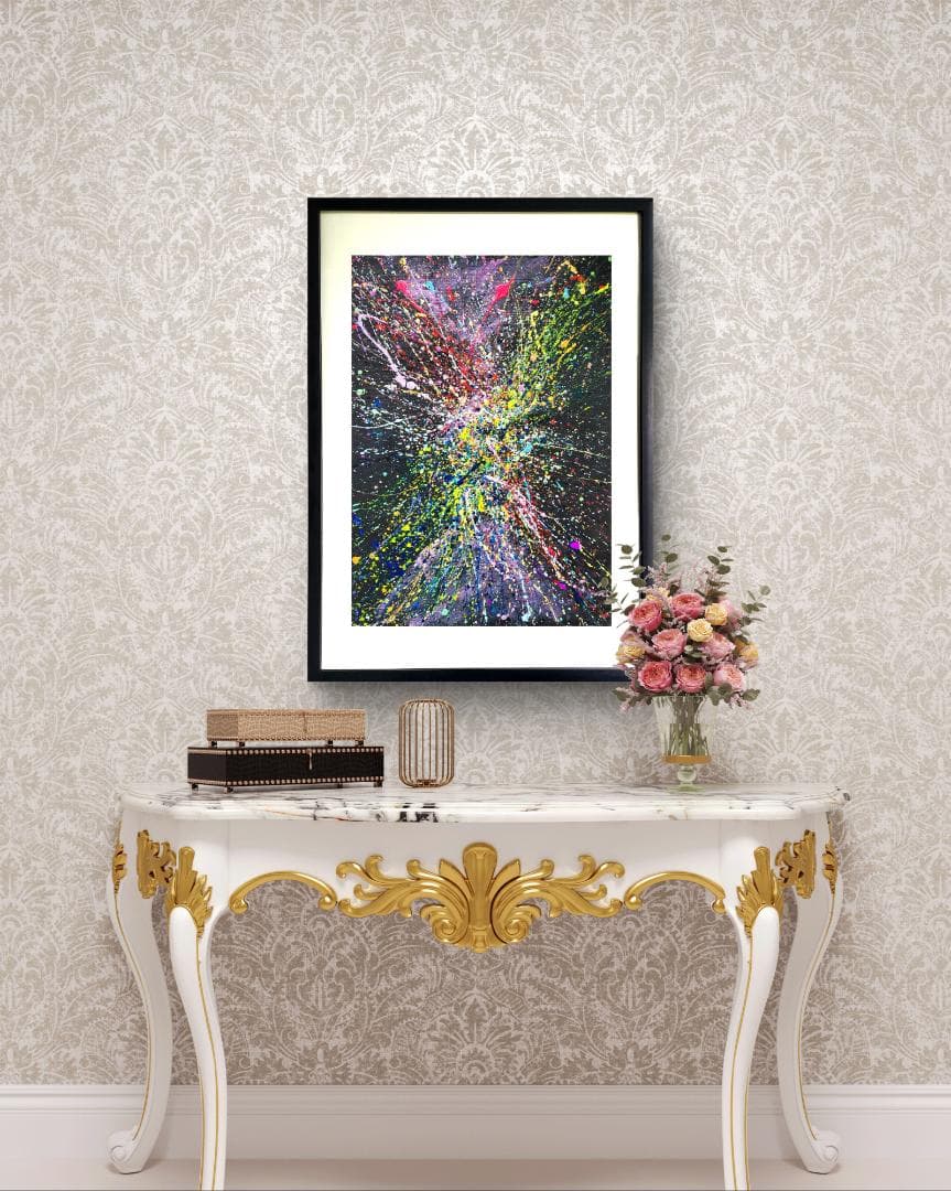 私たちの存在X-Ⅱ / 抽象画 77×56㎝ B2 額縁セット 原画1点 モダン