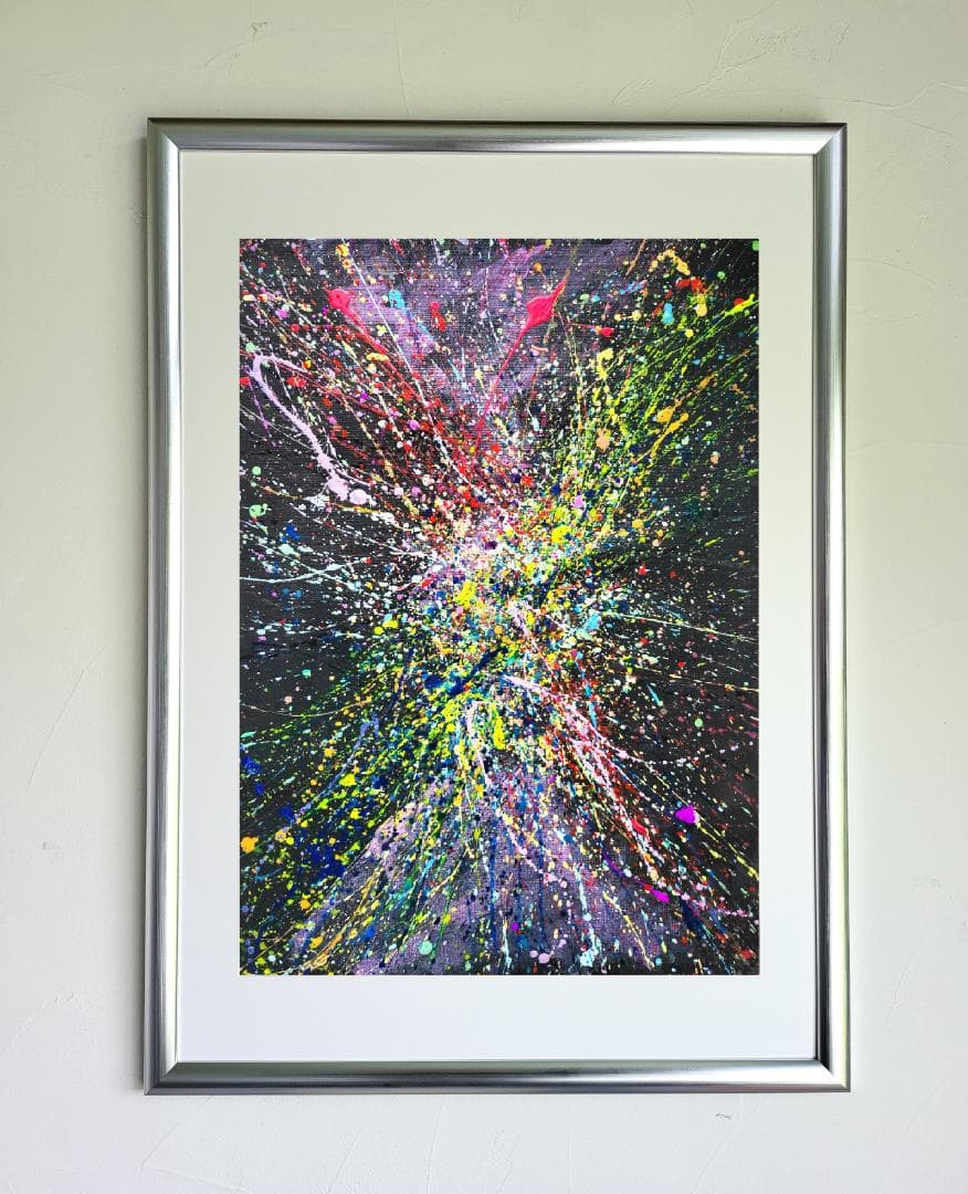 私たちの存在X-Ⅱ / 抽象画 77×56㎝ B2 額縁セット 原画1点 モダン