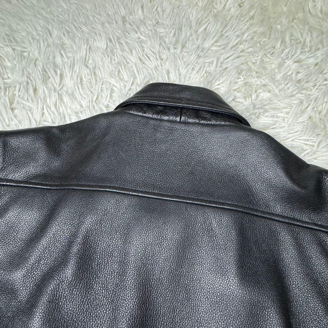 ☆Harley-Davidson レザージャケット シングルライダース 刻印ロゴ