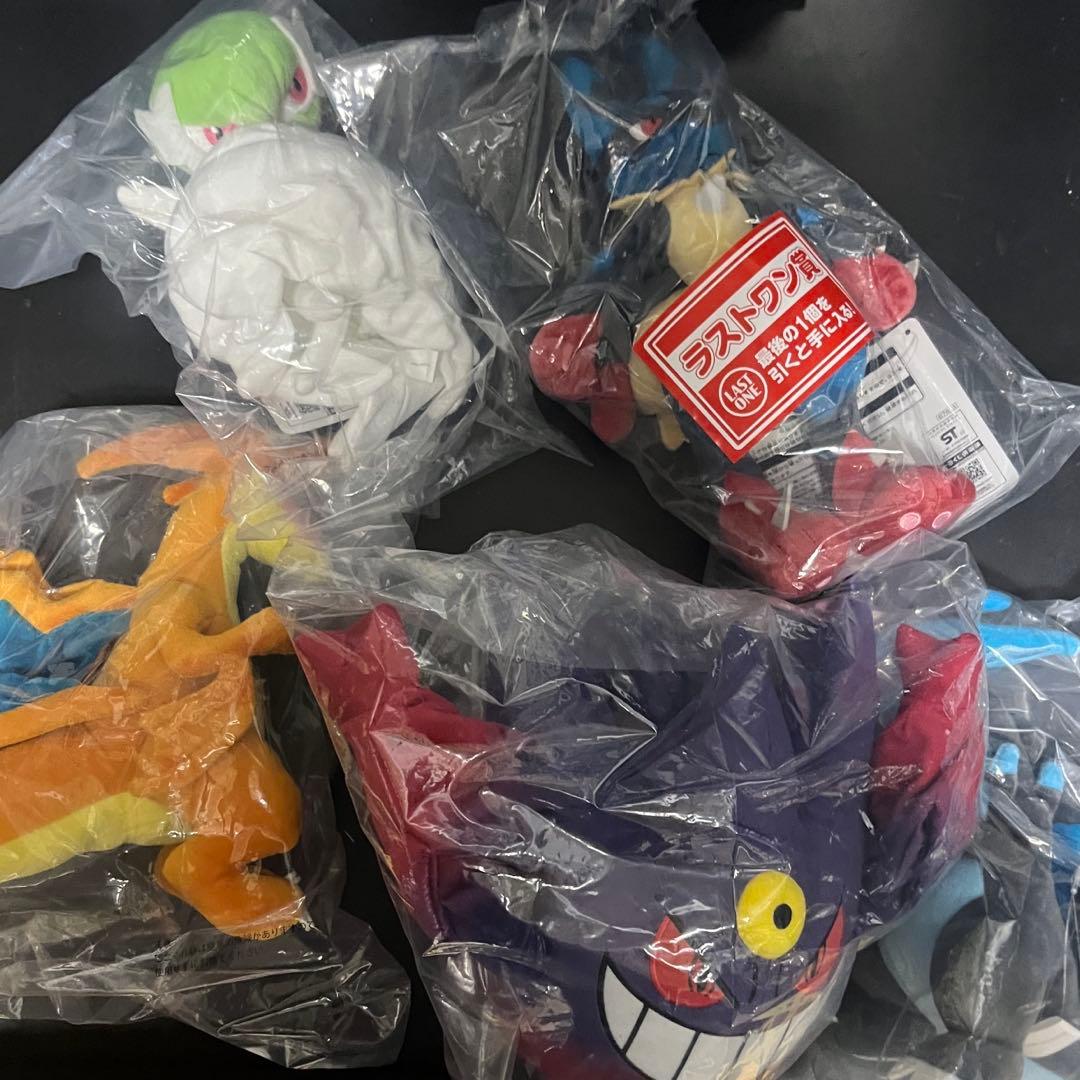 ポケモン　1番くじ　メガシンカ5種　ぬいぐるみ