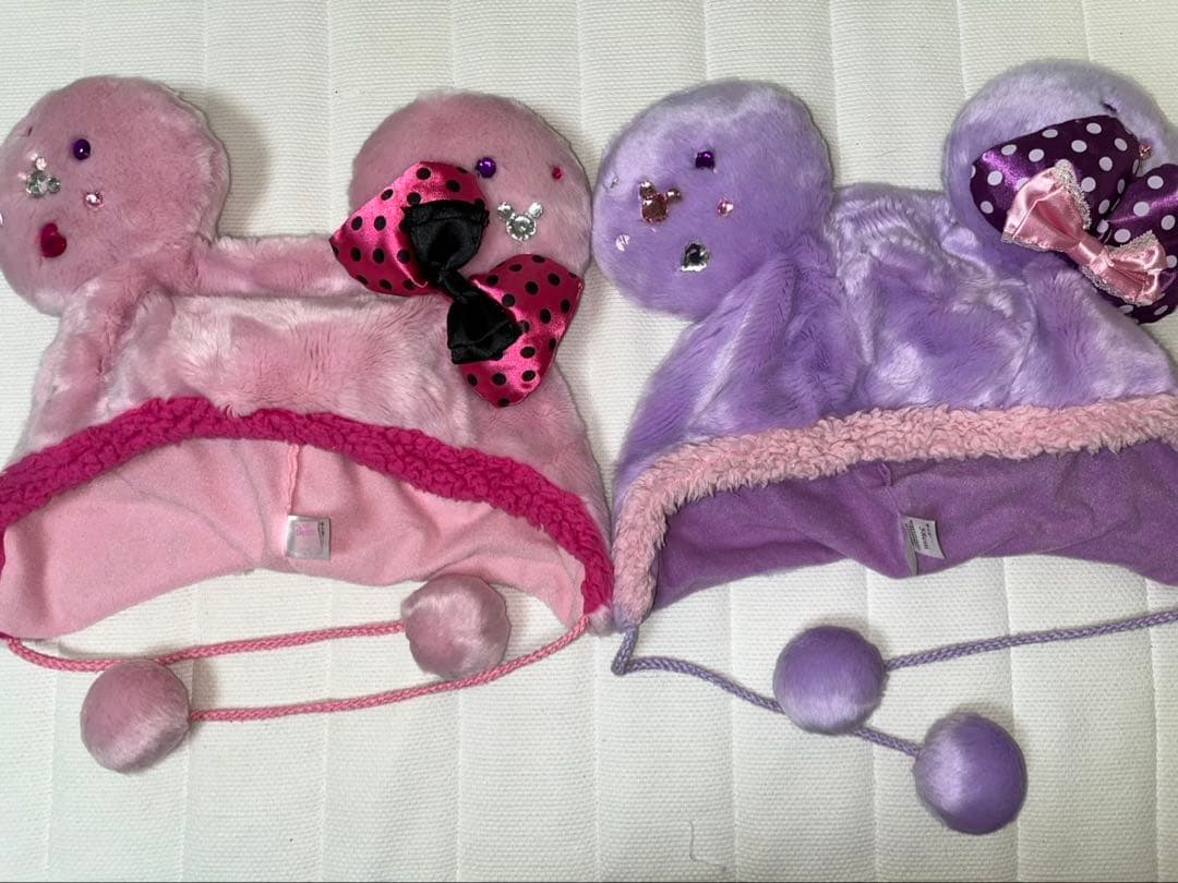 ディズニー 被り物 ミニー ピンク ムラサキ ファンキャップ