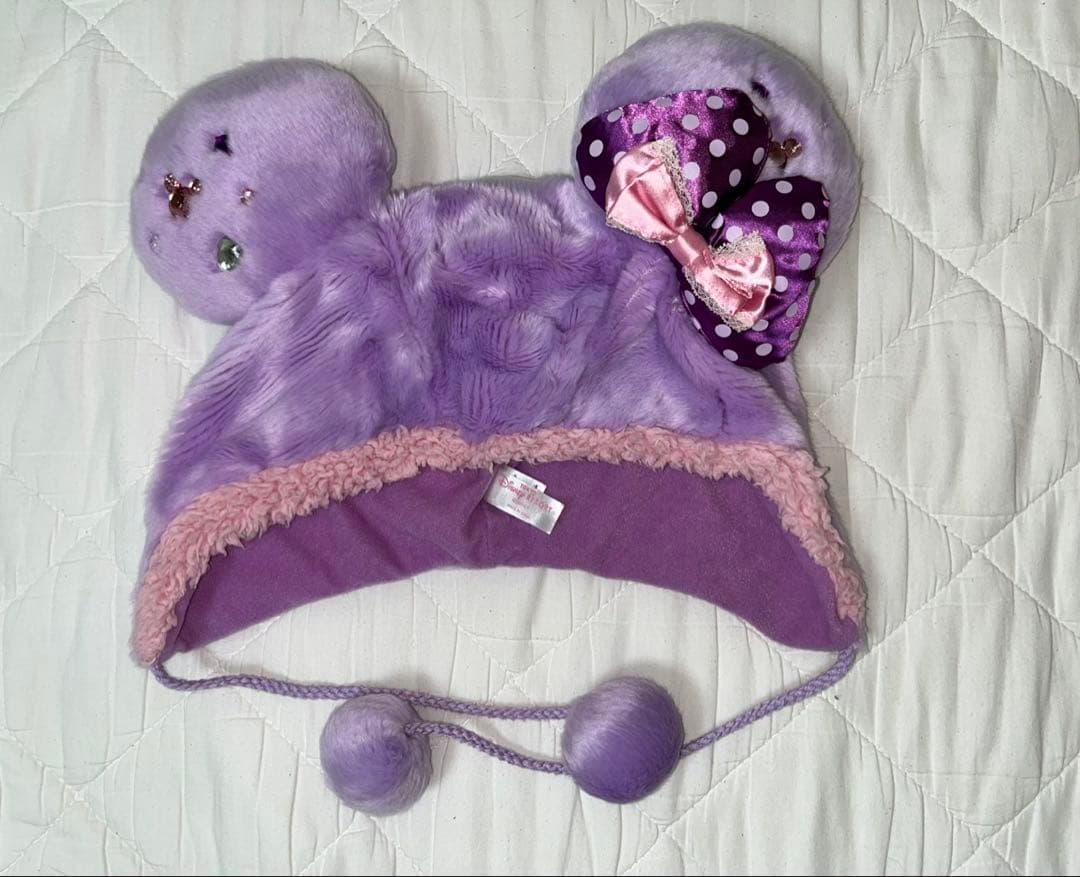 ディズニー 被り物 ミニー ピンク ムラサキ ファンキャップ