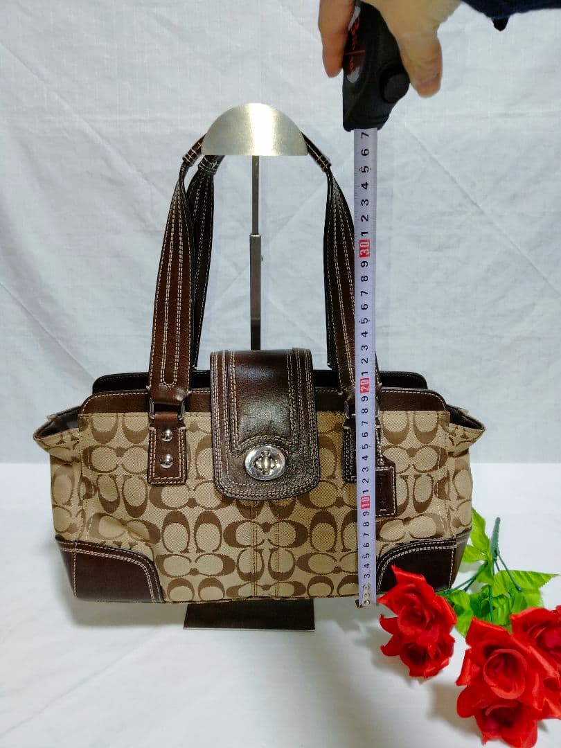 美品 コーチ COACH ハンドバッグ シグネチャー 13975