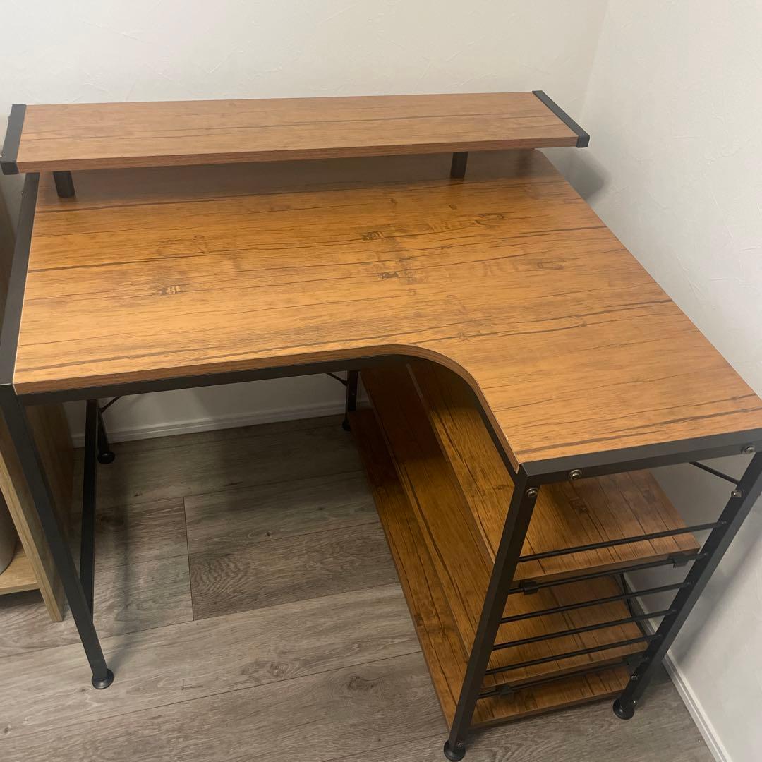 【1/31まで】エア・リゾーム・インテリア　L字デスク　幅90