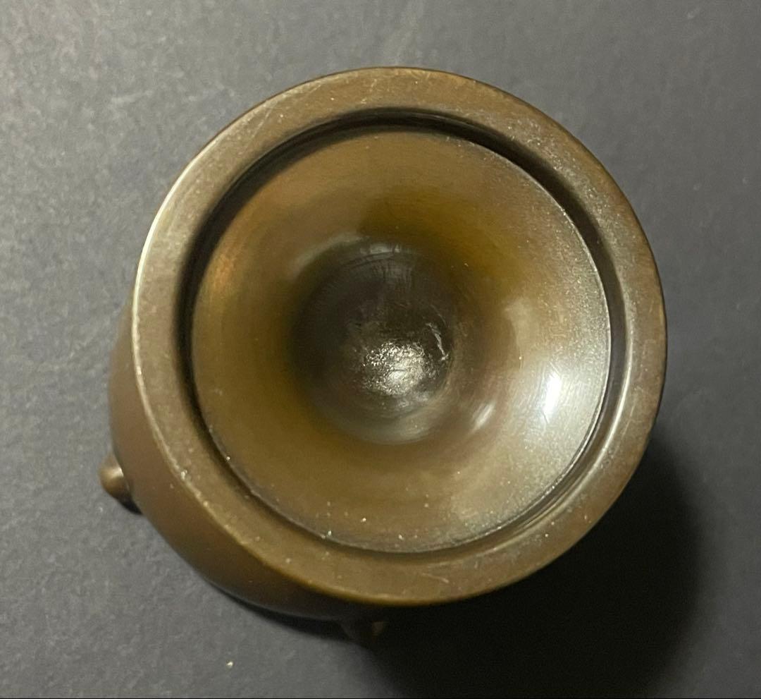 極美品　唐銅　穂屋蓋置　火舎蓋置　高木治良兵衛（造） 共箱付き　茶道具