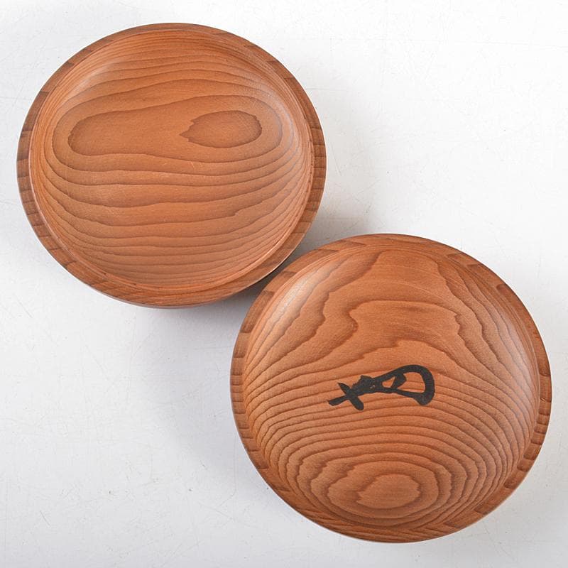 茶道具　指物師　前田南斎作　雲波刻　檪香合　裏千家淡々斎極め箱　M　R5695