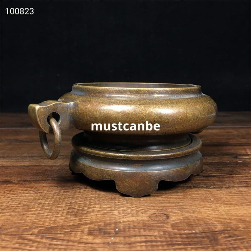 銅器 鬲(れきれき)式套炉 宣徳炉 茶道焚香炉 香道具 装飾品 工芸品 置物