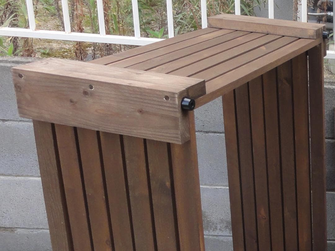 高さの有るビオトープ 80Ｌ　トロ舟＆木枠セット（棚付き）