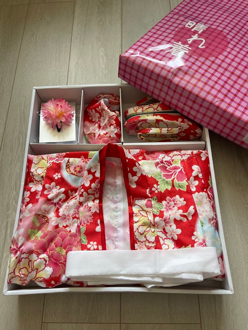 豪華9点フルセット　七五三 着物 3歳 753 被布セット