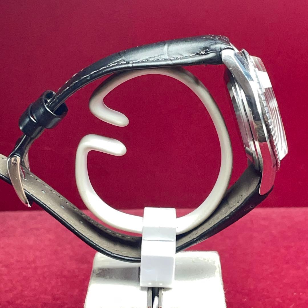 OH済 希少黒 未使用 SEIKO 5 風防新品換済 自動巻 フルーテッドベゼル