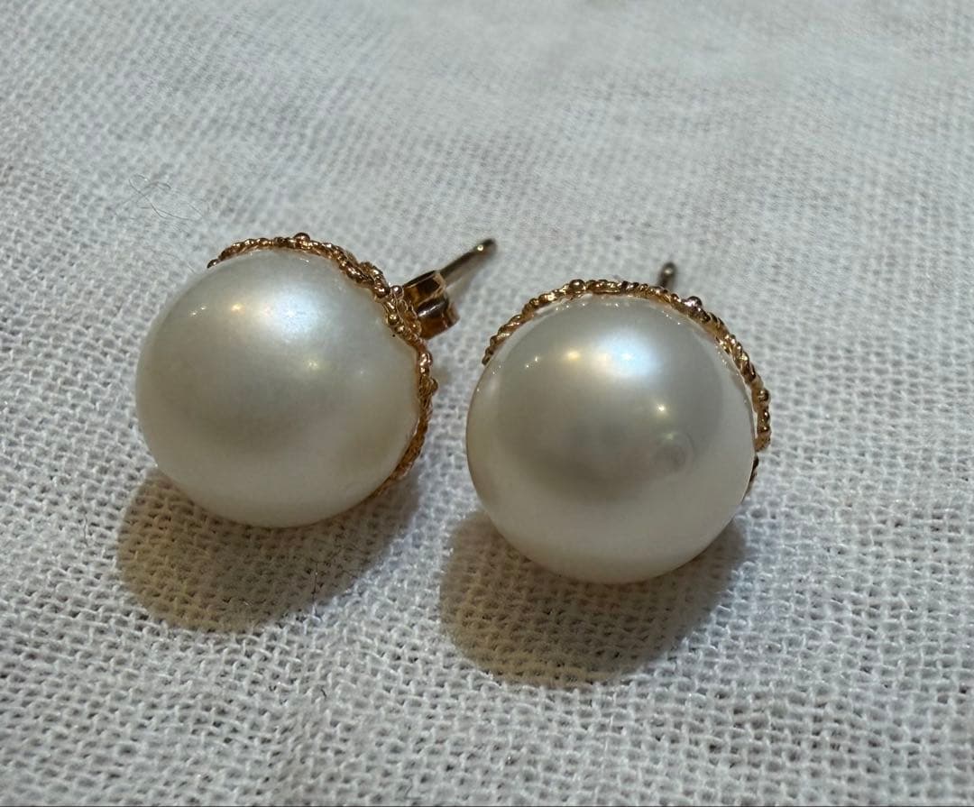 agete パール スタッドピアス