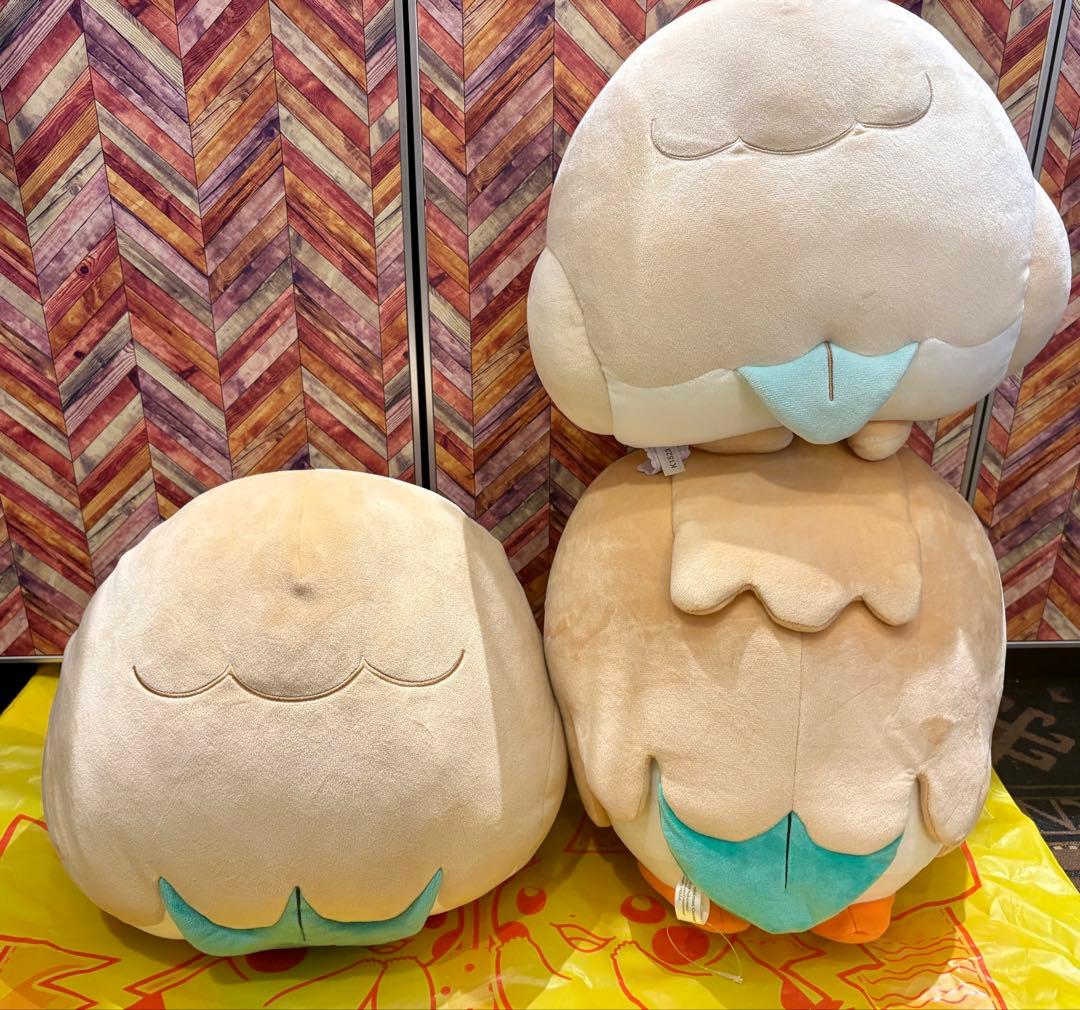 もっちりまんまるクッション　等身大　ポケピースおやすみ　モクロー3体セット