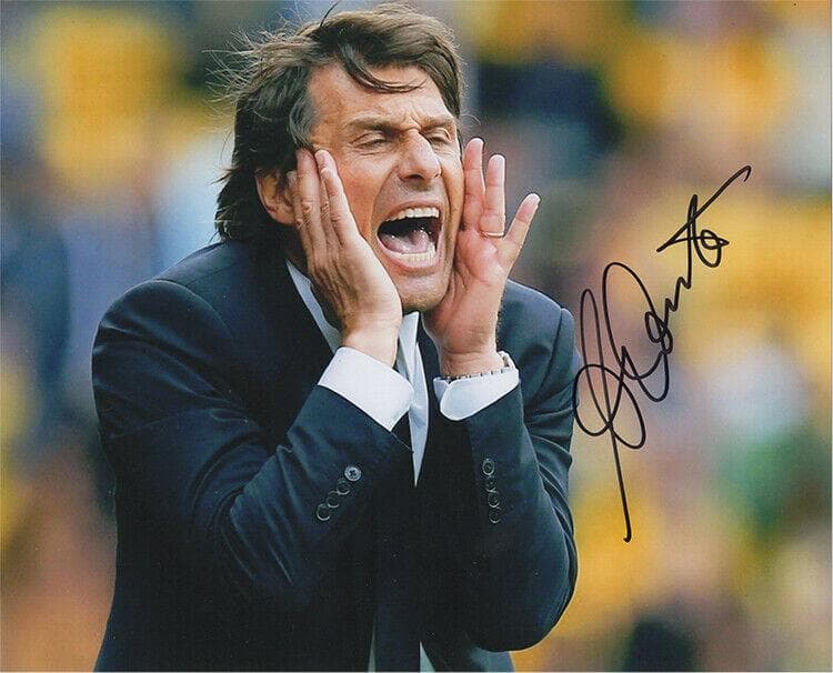 直筆サイン入り写真 アントニオ・コンテ 現インテルナツィオナーレ・ミラノ監督