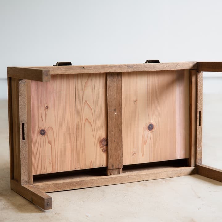 [古家具] 楢の文机 ローテーブル / 展示台 木製家具 座卓 アンティーク什器