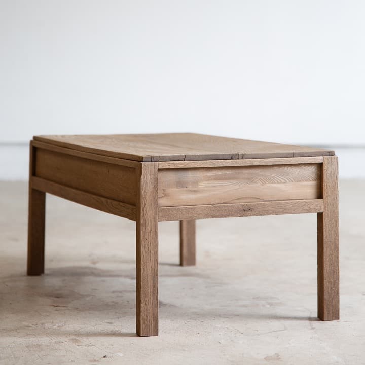 [古家具] 楢の文机 ローテーブル / 展示台 木製家具 座卓 アンティーク什器