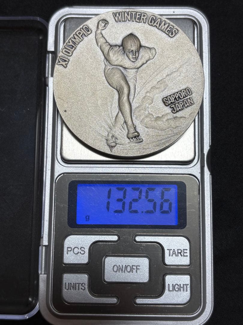 【純銀製】札幌オリンピック開催記念純銀メダル132.5g 造幣局ホールマーク付き