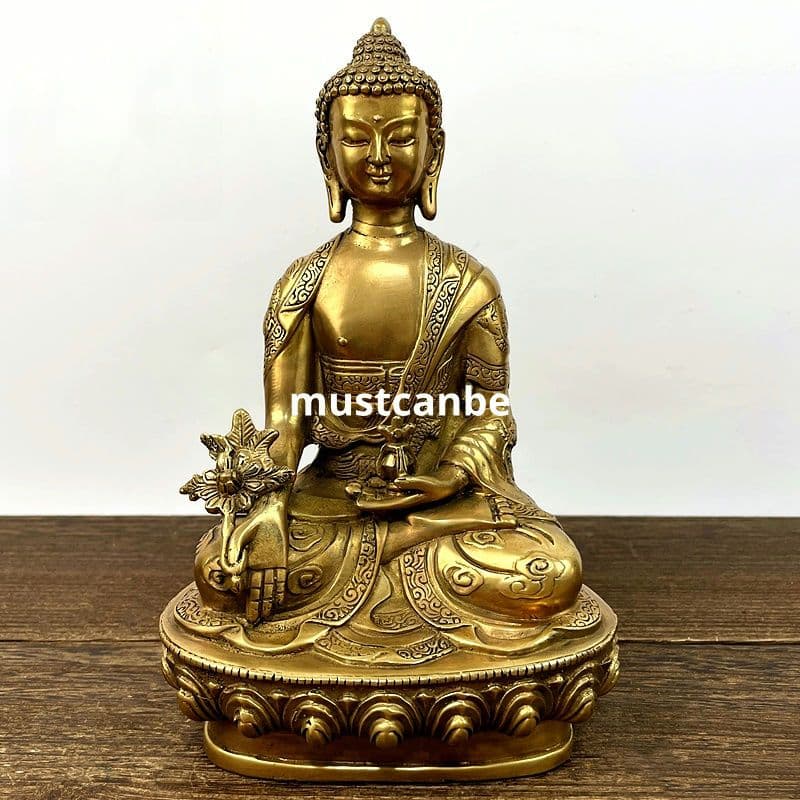 チベット密教仏像 薬師仏 阿弥陀仏 釈迦牟尼仏 三宝仏仏像 銅製品 辟邪開運置物
