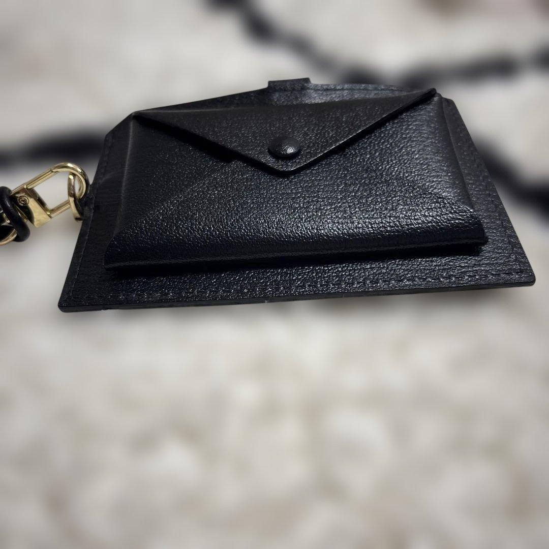 ラルコバレーノ　黒　スマートミニネックウォレット