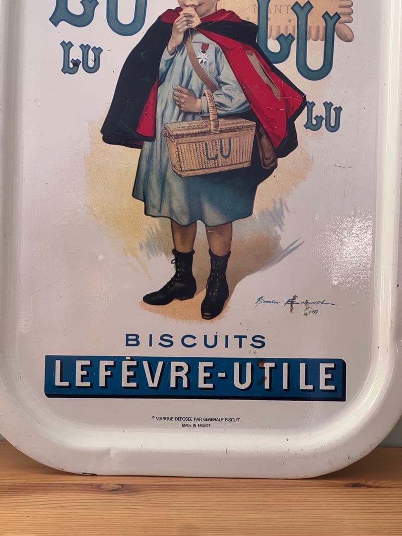 Lu ビスケット　少年　ヴィンテージ　アンティーク　トレイ　プレート　希少