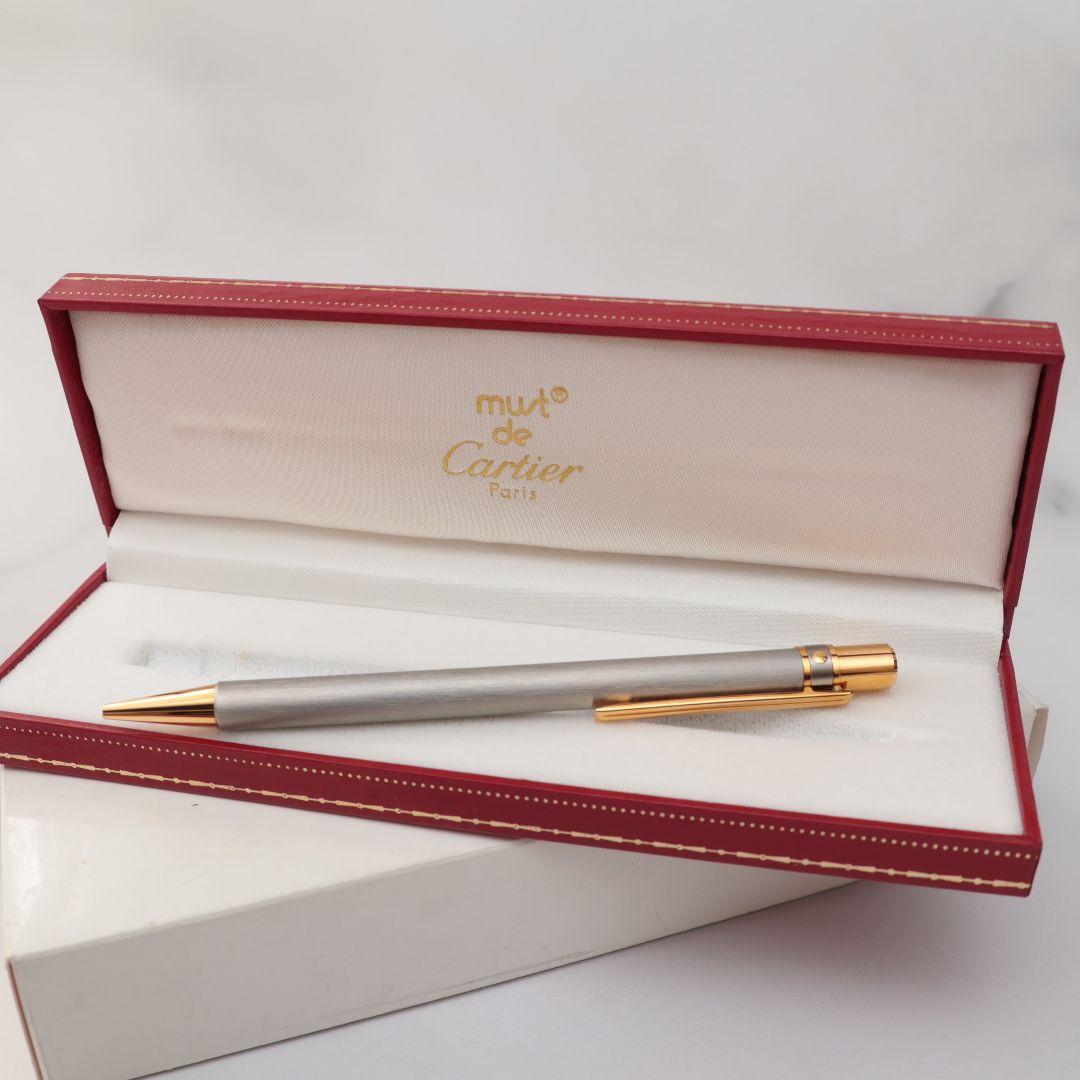 未使用 Cartier ボールペン シルバー ゴールド カルティエ