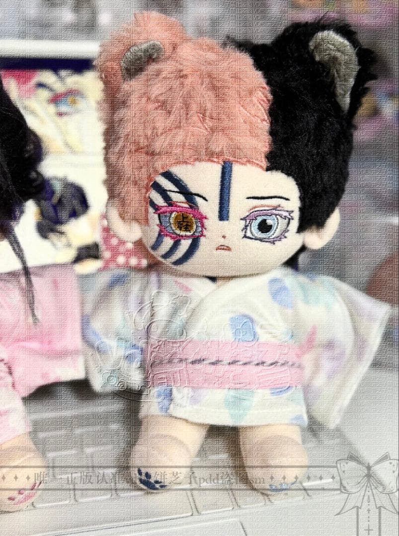 20cm ぬいぐるみ 鬼滅の刃　猗窩座 狛治&恋雪　激カワ　スケルトン入りタイプ