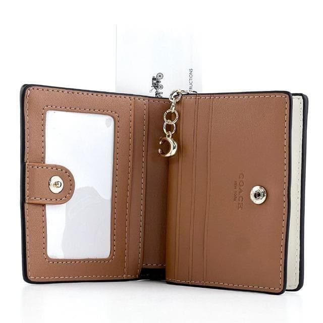 【新品】COACH コーチ 財布 2つ折り ホワイト ゴールド