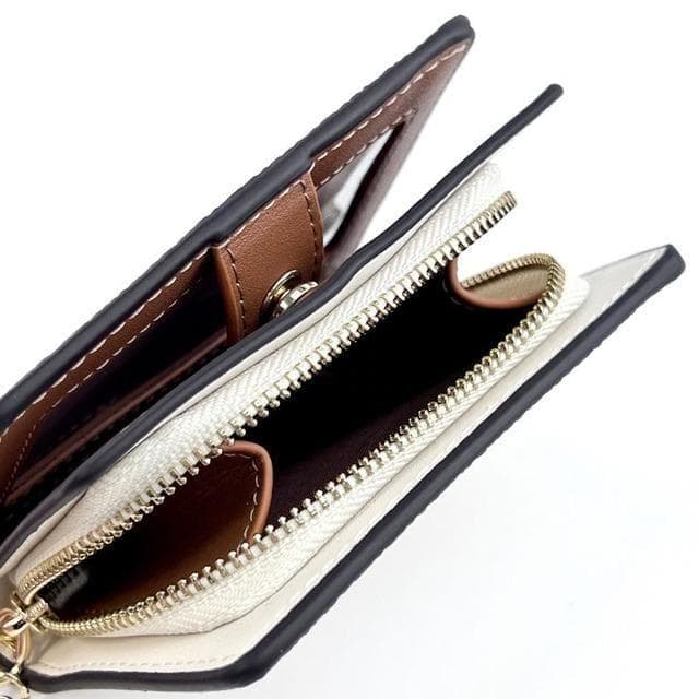 【新品】COACH コーチ 財布 2つ折り ホワイト ゴールド