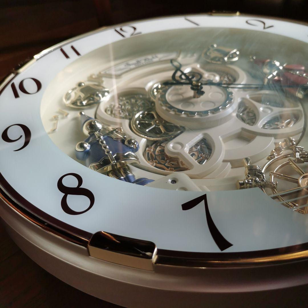 からくり電波時計 スモールワールド 4MN490RH リズム時計