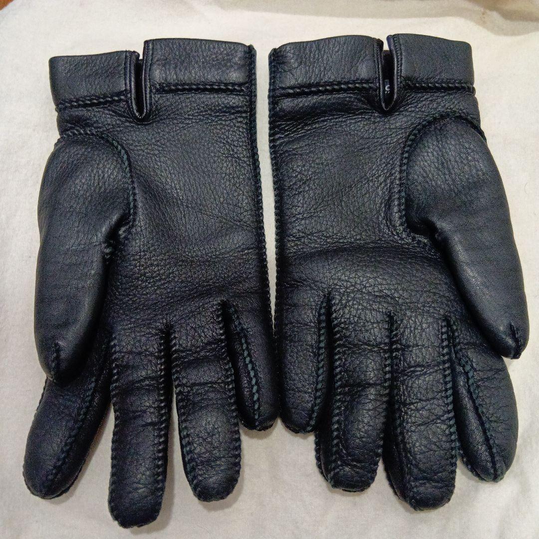 GUCCI ブラック 手袋（鹿革/カシミア）