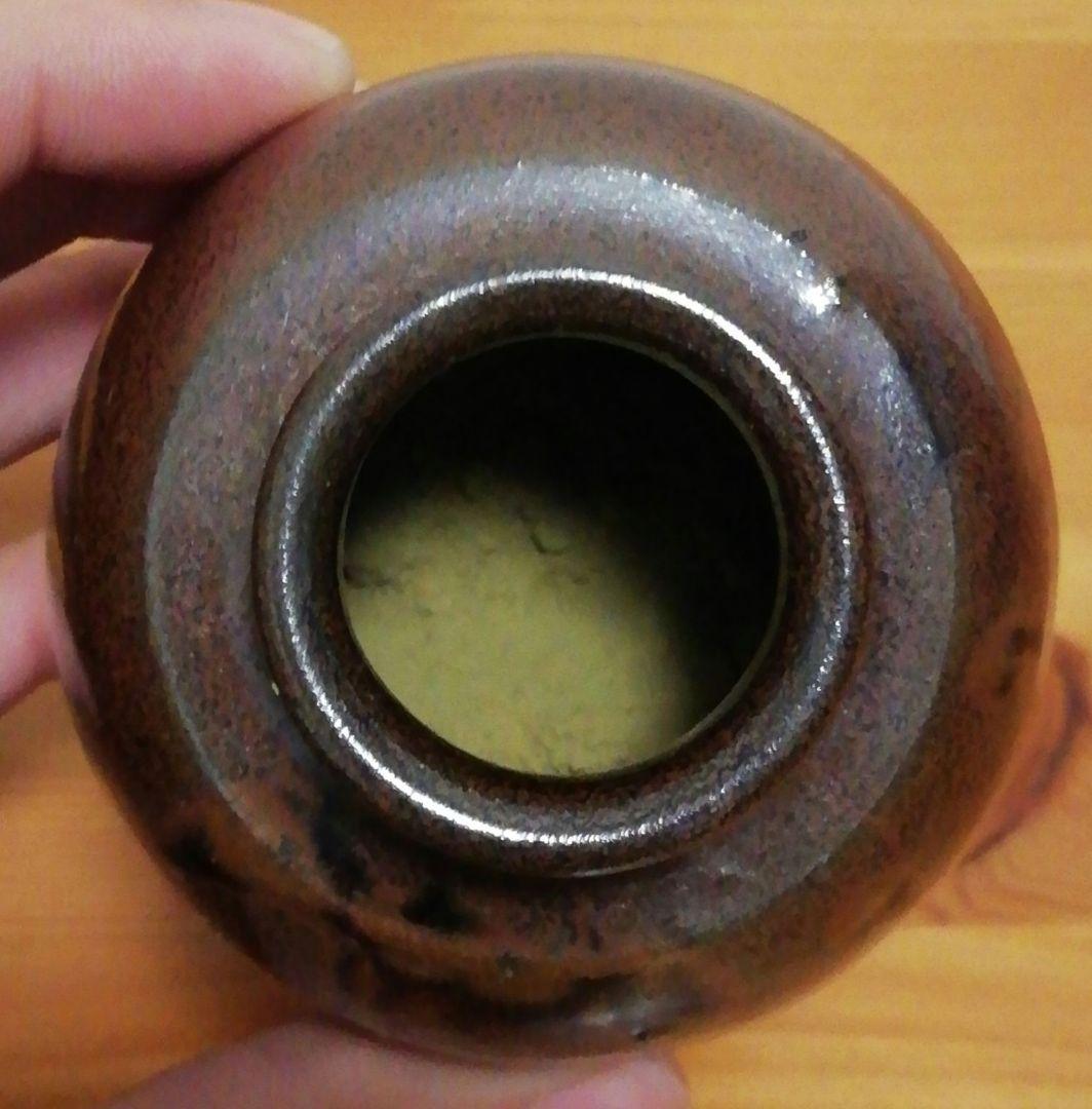 加藤春鼎作　古瀬戸　茶入　共箱　仕服付　茶道具