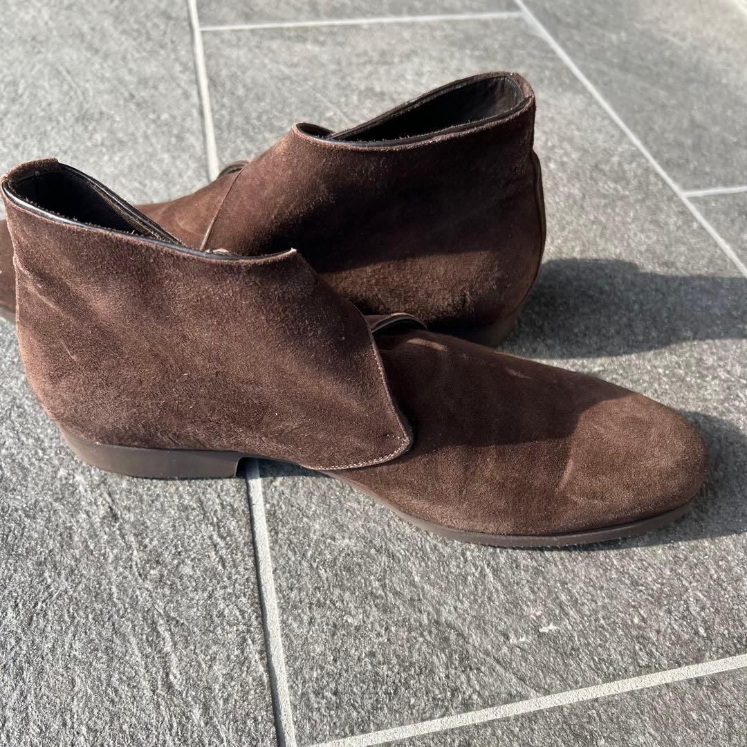 ferranteダークブラウン スエード ドレスシューズ 美品