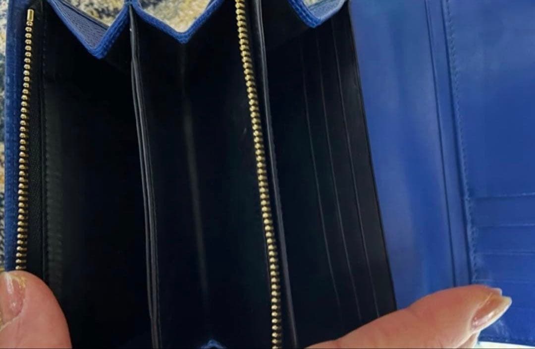 【sale】LOEWE ロエベ高級財布　ブルー　美品