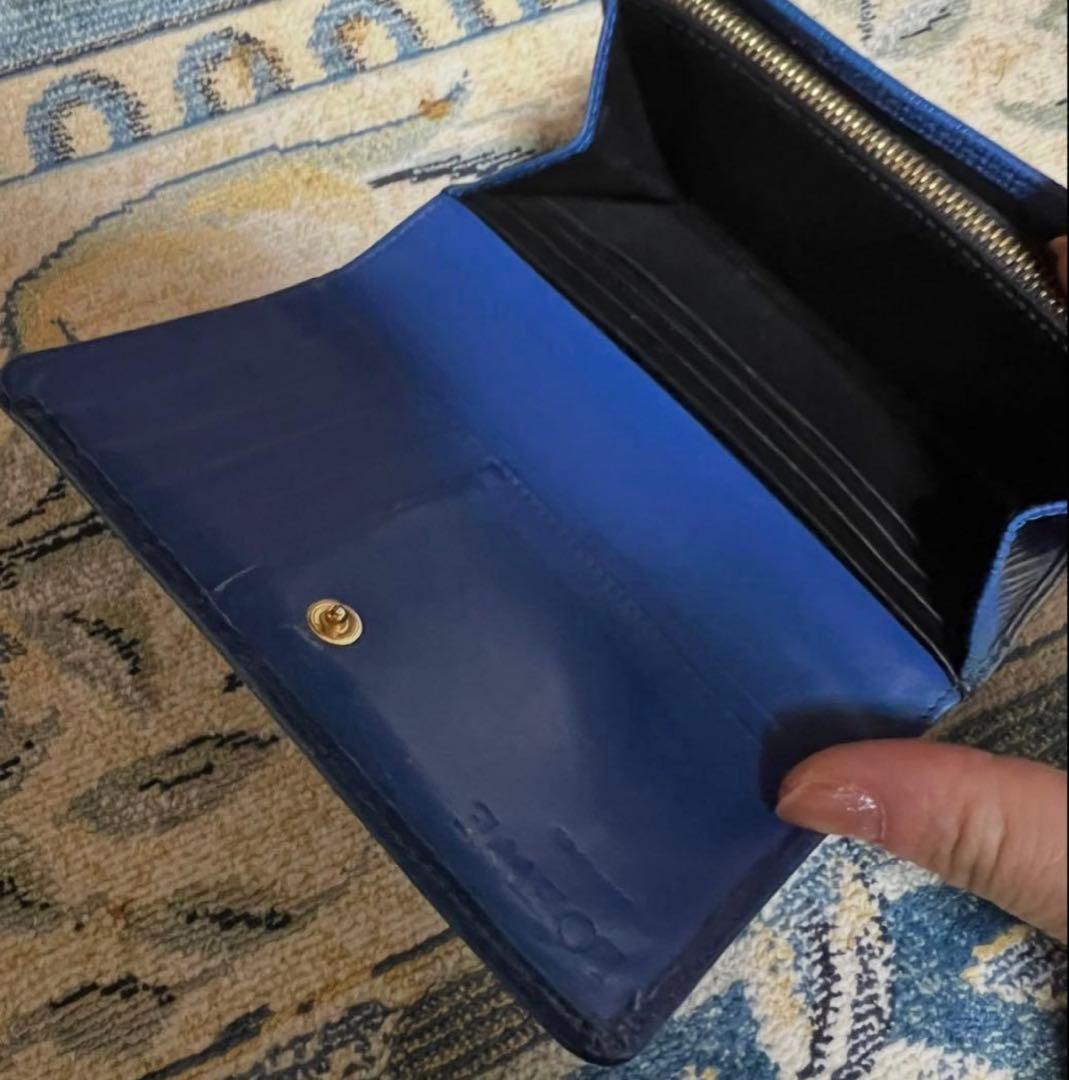 【sale】LOEWE ロエベ高級財布　ブルー　美品
