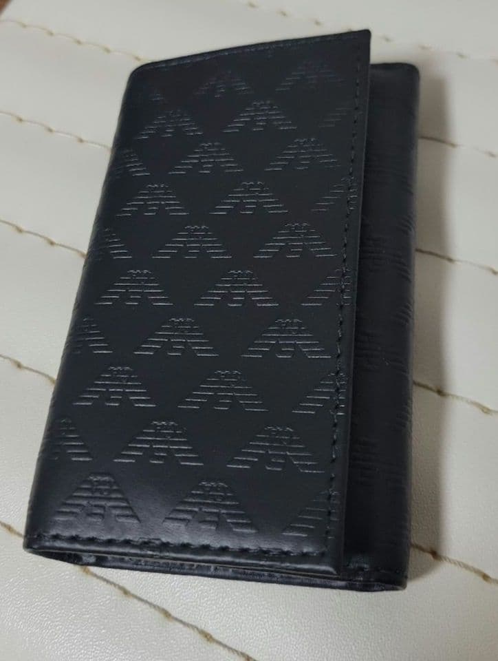 EMPORIO ARMANI ブラック レザー キーケース6連