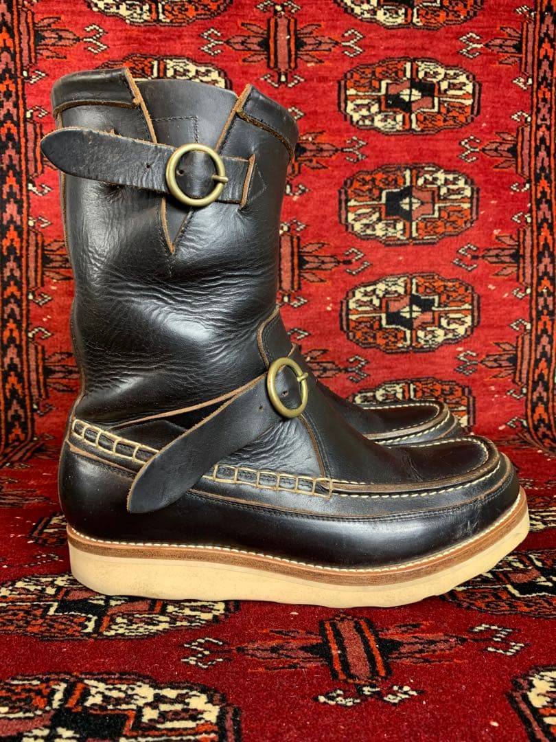 茶芯クロムエクセル❗️VARDE77 トリプルヴァンプ モカシン エンジニアブーツ