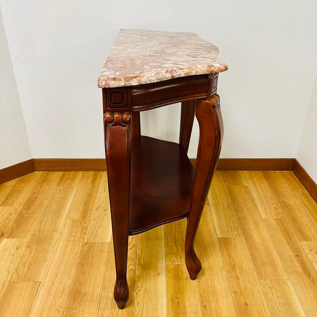 希少品　大理石 ロココ調 クラシック 猫脚 コンソールテーブル 電話台 家具