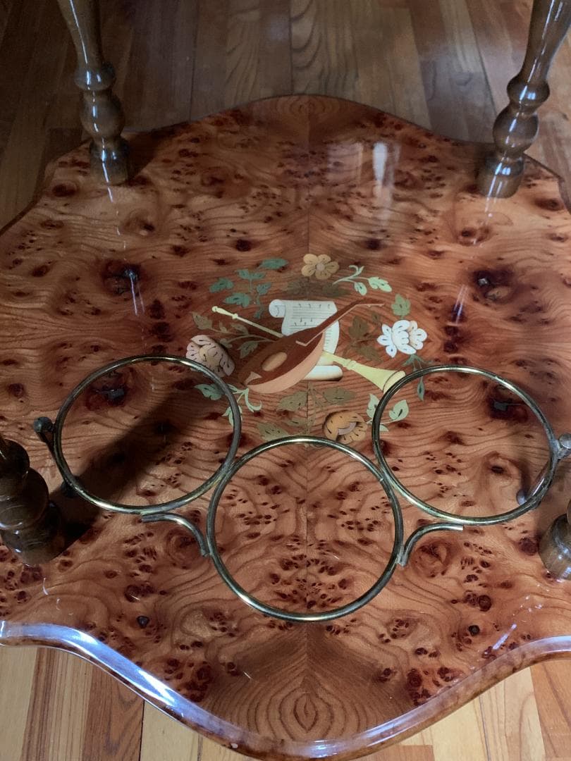 キッチンワゴン 木製 イタリア製 象嵌 高級 ワゴンテーブル ワインラック