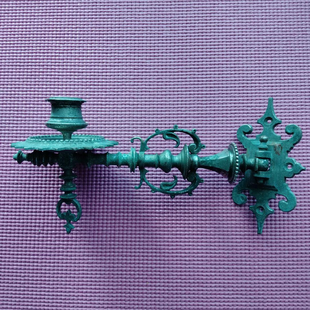 アンティーク金属製キャンドルホルダー2個セット