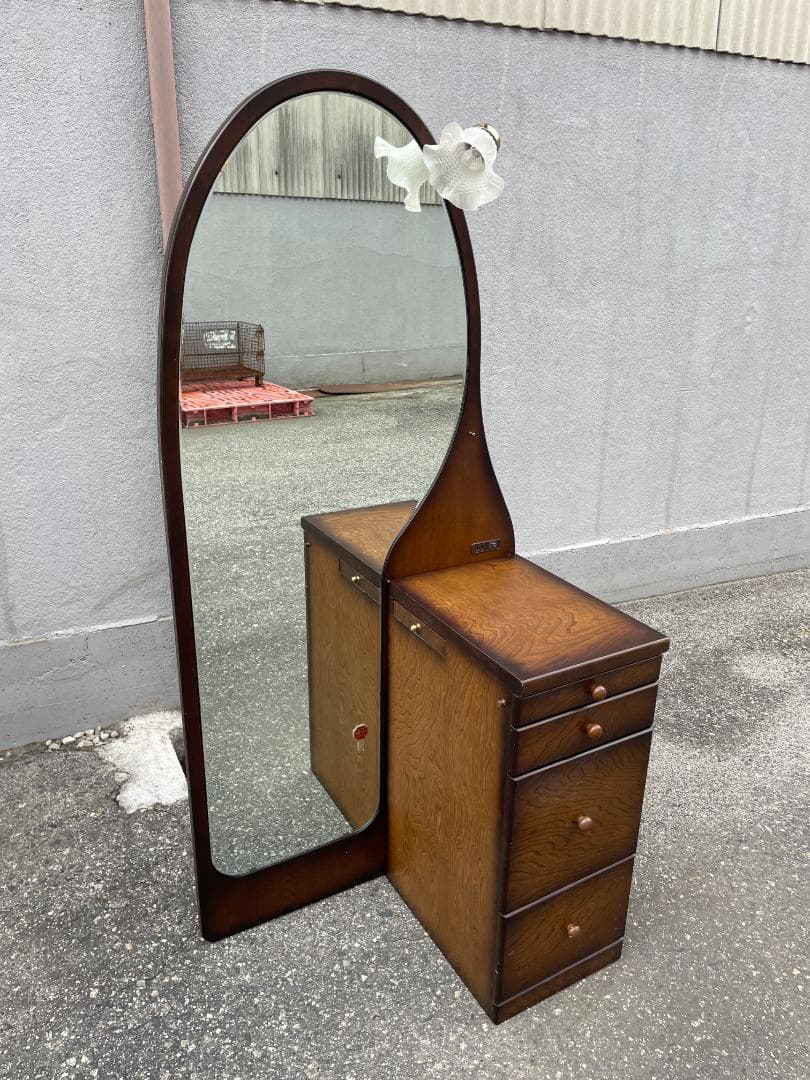 ★引取価格★ 昭和 レトロ 家具 ドレッサー 日本板硝子 ハイミラー 化粧台