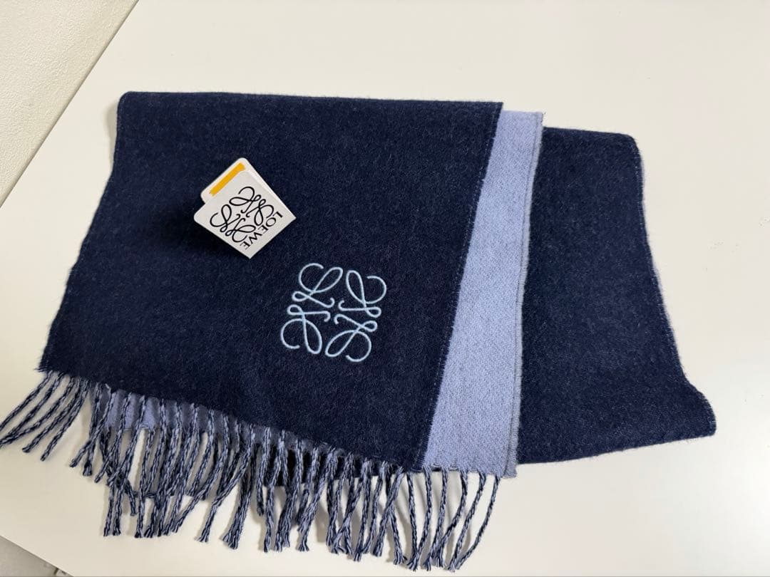 LOEWEロエベ ウール＆カシミアマフラー バイカラー