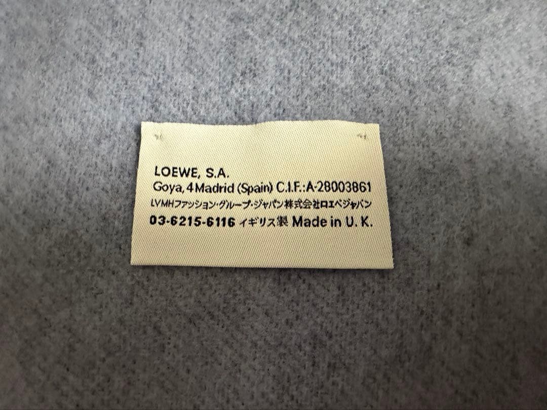 LOEWEロエベ ウール＆カシミアマフラー バイカラー