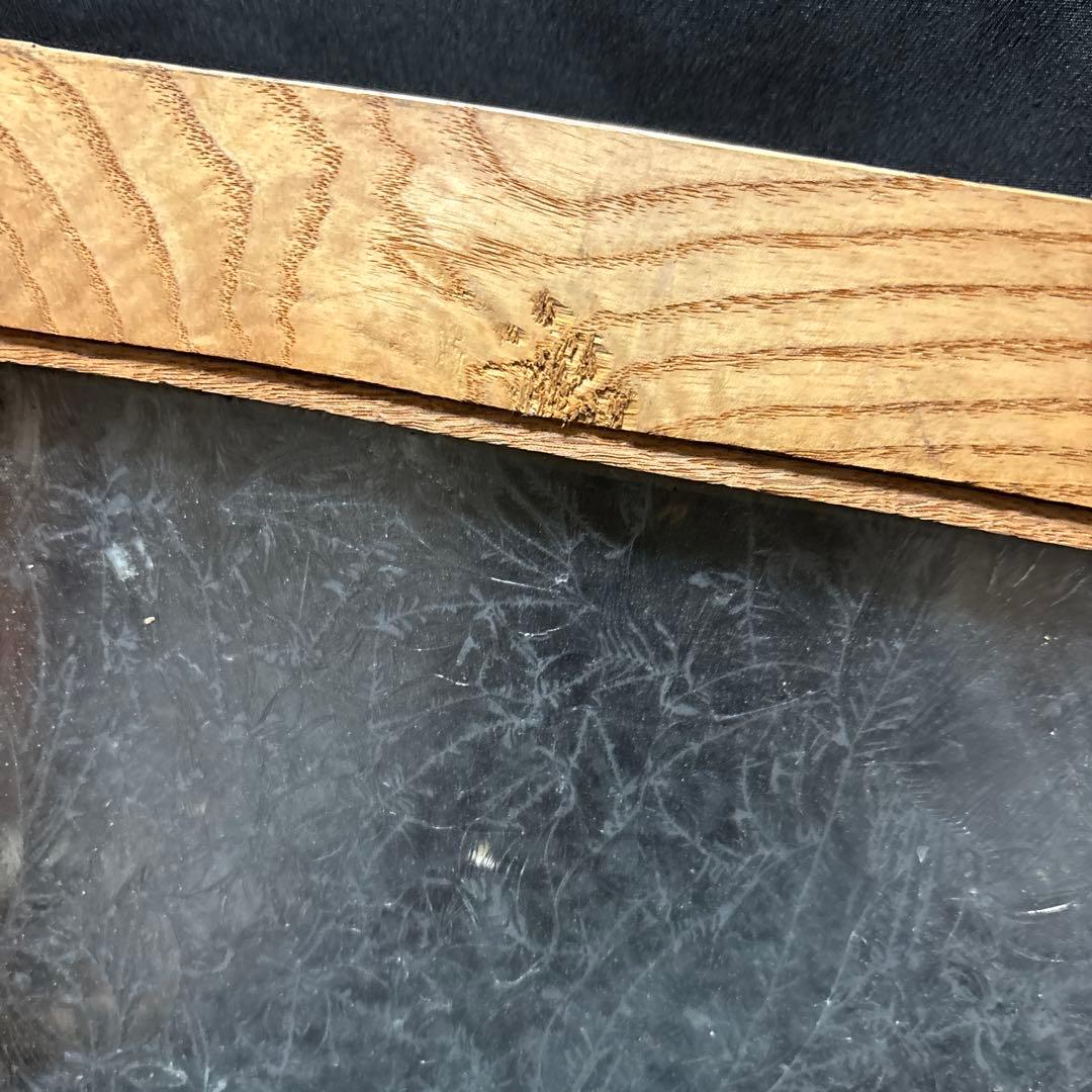 アンティーク 昭和レトロ 木製 建具 窓枠 引き戸　ガラス扉 曇りガラス　DIY