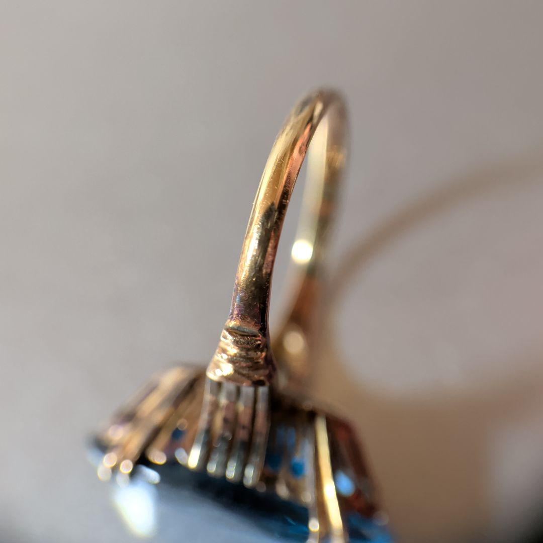 リング　K18　ブルー　3.30g