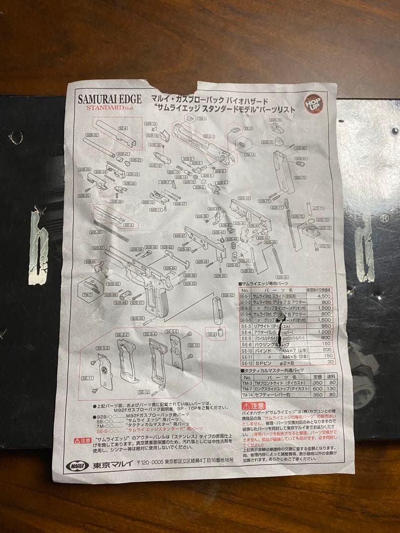 サムライエッジ バイオハザード モデルガン