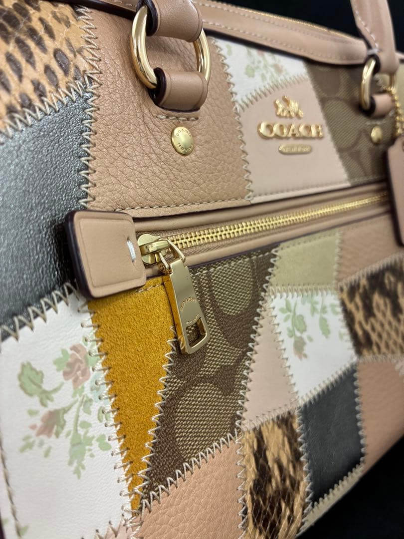COACH コーチ 2WAYミニボストンバッグ パッチワーク