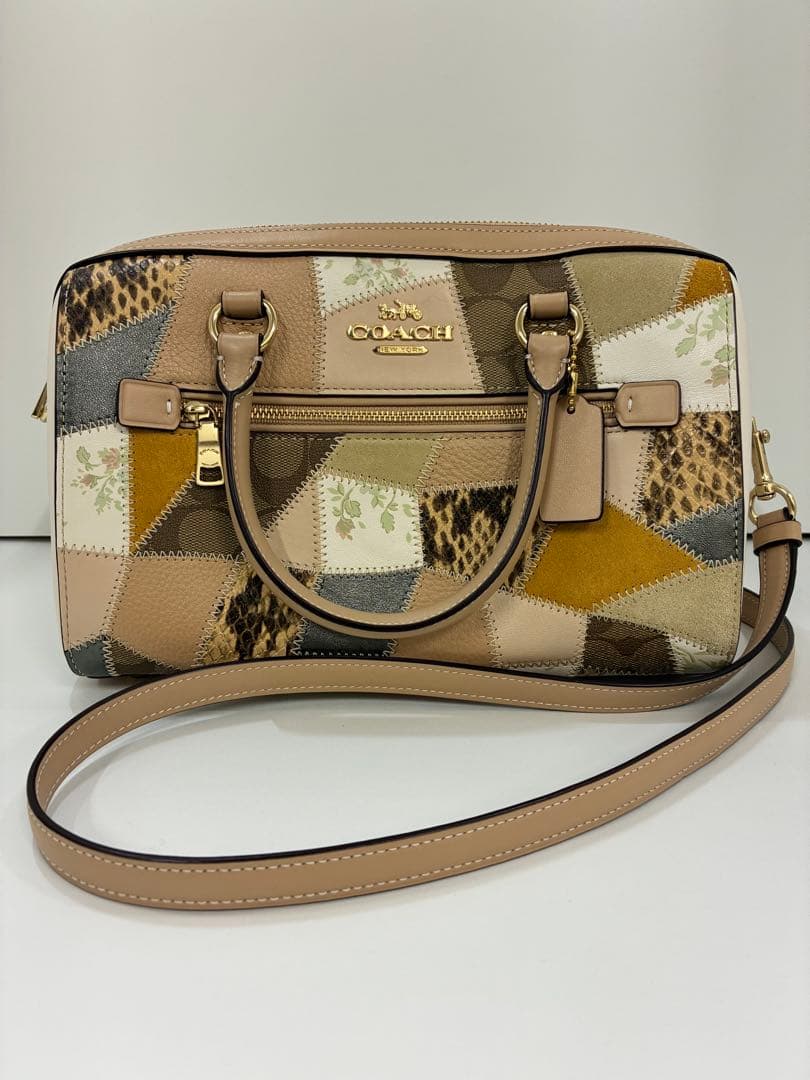 COACH コーチ 2WAYミニボストンバッグ パッチワーク