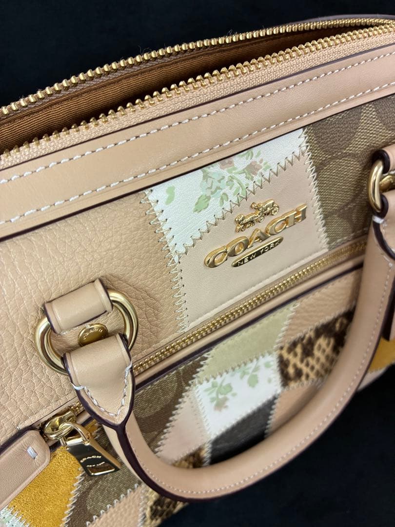 COACH コーチ 2WAYミニボストンバッグ パッチワーク
