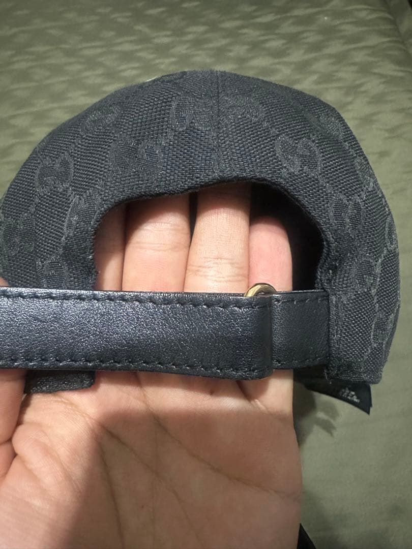 Gucci ブラック GGパターン キャップ